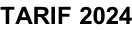 TARIF 2024